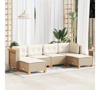 Snsowed Juego de sofás jardín con Cojines 6 pzas ratán sintético Beige, Set De Jardin Exterior, Muebles De Jardin, Muebles Jardin Exterior, Conjunto Mueble Jardin - 3261949