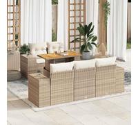 Snsowed Juego de sofás jardín con Cojines 6 pzas ratán sintético Beige, Set De Jardin Exterior, Muebles De Jardin, Muebles Jardin Exterior, Conjunto Mueble Jardin - 3327327