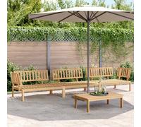 Snsowed Set de sofás de palets de jardín 4 pzas Madera Maciza de Acacia, Set De Jardin Exterior, Muebles De Jardin, Muebles Jardin Exterior, Conjunto Mueble Jardin - 3209309
