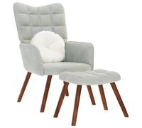 Snsowed Sillón de Relax con reposapiés Terciopelo Gris Claro, Butacas De Cine, Sillones Salon, Sillon Tantra Sexual, Sillón De TV, Sillon Lactancia - 4016821