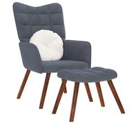 Snsowed Sillón de Relax con reposapiés Terciopelo Gris Oscuro, Butacas De Cine, Sillones Salon, Sillon Tantra Sexual, Sillón De TV, Sillon Lactancia - 4016822