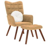 Snsowed Sillón de Relax con reposapiés Terciopelo marrón, Butacas De Cine, Sillones Salon, Sillon Tantra Sexual, Sillón De TV, Sillon Lactancia - 4016829