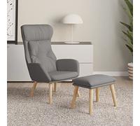 Snsowed Sillón de Relax con Taburete Tela Gris Claro, Butacas De Cine, Sillones Salon, Sillon Tantra Sexual, Sillón De TV, Sillon Lactancia - 3097750