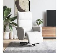 Snsowed Sillón reclinable con reposapiés Cuero sintético Blanco, Butacas De Cine, Sillones Salon, Sillon Tantra Sexual, Sillón De TV, Sillon Lactancia - 356590