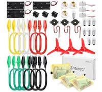 Sntieecr 3 Paquetes 42 Piezas Kit de Motor de Circuito Eléctrico con Bolsas de Organización, Kits Educativos de Aprendizaje Montessori de Circuito Eléctrico para Niños, Proyecto Científico Stem DIY