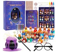 Sntieecr Kit de Pociones Mágicas Niños, con Caja de Exhibición Mágica, 20 Botellas Mixtas de Pociones de Mago DIY, Regalo para Niños, Manualidades para Edades 6-8 y 8-10 Años