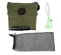 SNTSNTBOM Bolsa de ducha de camping para baño al aire libre, con termómetro y bolsillo de malla, bolsa de ducha portátil de PVC con calefacción solar para viajes