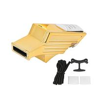 SNTSNTBOM Para silbato deportivo, hebilla de anillo de metal, colgador de nailon ajustable, alta frecuencia sin núcleo, doble cámara de aire, diseño ruidoso para árbitros (oro plata)