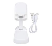 SNTSNTBOM Soporte de altavoz Bluetooth para soporte para teléfono y tableta, Dock de audio de escritorio multifuncional, ángulo de visión ajustable, portátil para viajes de oficina (blanco)