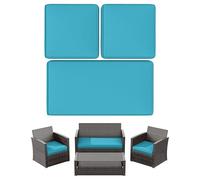 Snubbull Paquete de 3 fundas de repuesto para cojines de asiento de patio al aire libre para 4 piezas de mimbre de 4 plazas, sofá de dos plazas, muebles de sofá biplaza, 36 x 18 x 2, 18 x 18 x 2, solo