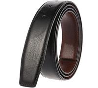 Snufeve Cinturón de hombre reversible sin cinturón de hebilla, Café negro, 115cm