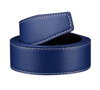 Snufeve Cinturón real sin hebilla para hombres, adecuado para jeans cinturón liso, 110cm