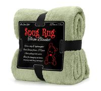 Snug Rug, Manta de forro polar sherpa mullida de lujo para sofá, manta cálida de invierno, suave, 127 x 178 cm, Verde salvia