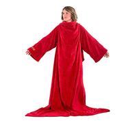 Snug Rug Manta de Lujo con Mangas | Mantas genuinas con Mangas SnugRug | 260 g/m², Tela Suave de Forro Polar Coral súper Suave, Mangas largas de Gran tamaño y Bolsillo de Bolsa, tamaño Adulto (Rojo)