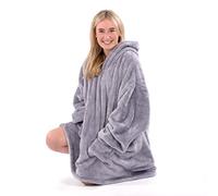 Snug Rug Manta Sudadera con Capucha y Forro Polar Sherpa para Adultos, Manta con Capucha Suave, cómoda y de Gran tamaño con Mangas para los Brazos Que, suéter Unisex (Gris Lilac)