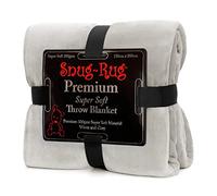 Snug Rug PTHROW1 Manta de Forro Polar súper Suave, Color Gris Guijarro, 150 x 200 cm, Poliéster, Rey