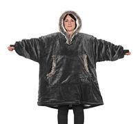 Snug Rug The Eskimo - Manta sudadera con capucha, de forro polar sherpa supersuave y cálido de primera calidad, para adulto, oversized, talla única, unisex, para hombre y mujer