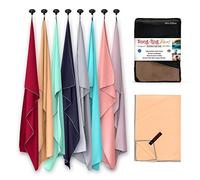 Snug Rug Toalla de Microfibra - Super Absorbente Secado rápidoLigero Compacto Viaje - Antibacteriano Natación Deportes Viajes a Prueba de Arena Toallas de Playa, Microfibra Sand Beige, XL 200 x 90cm