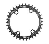 Snugawarm 96BCD - Plato estrecho y ancho para bielas M7000 / M8000 / M9000, 32T, 34T, 36T o 38T, aleación de aluminio de aviación 7075 mecanizado CNC, 4 mm de grosor (negro-32T)