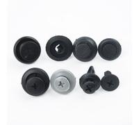 Snugawarm Juego de 100 clips de sujeción de plástico mixto para parachoques de coche, 10 tamaños de remaches de moldura de carrocería, kit de retenedor de panel de puerta negro