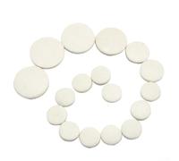 Snugawarm Juego de 17 almohadillas de clarinete Bb blancas que incluyen varios tamaños de agujeros de sonido, kit de accesorios de repuesto con buen sellado de material de intestino de oveja