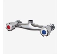 Snugawarm Válvula mezcladora de ducha de baño, barra de latón, doble salida, acabado cromado, accesorio de fontanería de cobre, válvula de retención antirreflujo, reemplazo de control manual para baño