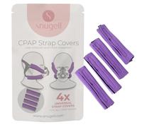 Snugell CPAP - Fundas para correa de casco (paquete de 4) - Púrpura - Cojines universales para máscara CPAP - Tela de forro polar suave para reducir la presión y mejorar la comodidad - Perfecto para