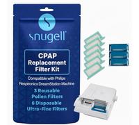 Snugell Filtros para CPAP Dreamstation | Incluye 3 reutilizables y 6 desechables (paquete de 3+6) - Filtros de repuesto universales para máquina CPAP DreamStation