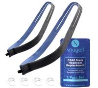 Snugell Reemplazo de la correa del arnés para la máscara de CPAP con almohadilla nasal ResMed AirFit P10™ | color azul | Paquete de dos correas | Incluye cuatro clips de ajuste |