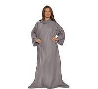 Snuggie - La manta original que tiene mangas, cálida, acogedora, súper suave, manta funcional con mangas y bolsillos para adultos, mujeres, hombres, como se ve en la televisión, gris claro