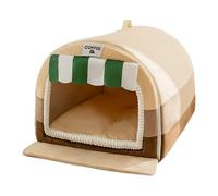 Snuggle Cat Bed - Dog House Mat, Heated Cat Cave, Washable Pet Nest Cushion | 35x30x30cm Winter Warm Pet Nest with Entrance Door Pad, Removable Sleeping Bed for Cats, Dogs, Kittens, Puppies