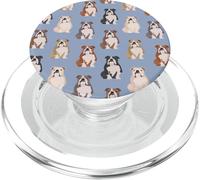 Snuggle Pup - Patrón de bulldog entrañable en azul cielo PopSockets PopGrip para MagSafe