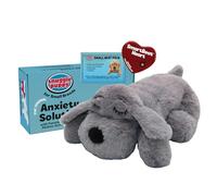 Snuggle Puppy Juguete para cachorro de raza pequeña Junior, con pulso real, diseñado para uso en cajas y rutinas tempranas, color gris
