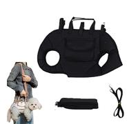 Snuggle Sling Dog Carrier, Dog Full Body Lift Harness for Small Dogs, Hands Free Shoulder Yorkie Carrier, Adjustable Pet Backpack, Dogs Full Body Lift Carry Harness Pet Legs Support (Black,S)