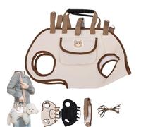 Snuggle Sling Dog Carrier, Dog Full Body Lift Harness for Small Dogs, Small Carrier Backpack, Adjustable Pet Backpack, Suitable for Dogs of Different Weights (Brown,S)