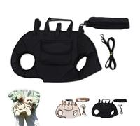 Snuggle Sling Dog Carrier, Dog Lift Harness Carrier, Adjustable Pet Backpack, Adjustable Breathable Vest Straps, Suitable for Dogs of Different Weights (Black,M)