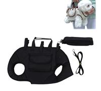 Snuggle Sling Dog Carrier, Dog Lift Harness Dogs Carrier, Hands Free Shoulder Yorkie Carriers, Adjustable Leash with Small Puppy Treat Bag, for Small Dogs (B,L)