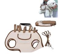 Snuggle Sling Dog Carrier, Dog Lift Harness Dogs Carrier, Hands Free Shoulder Yorkie Carriers, Adjustable Leash with Small Puppy Treat Bag, for Small Dogs (A,L)
