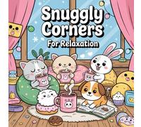 Snuggly Corners For Relaxation: Super Cute & Cozy Coloring Book for Adults and Teens Featuring Adorable Animals, Peaceful Scenes, Bold & Easy To Color, And Single-Sided Pages