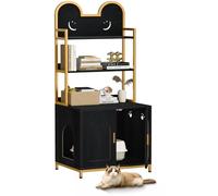 Snughome Caja de arena para gatos (negro)