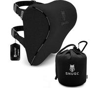 SNUGL Almohada Reposacabezas para Coche Almohada Cervical de Espuma Viscoelástica - Soporte para Cabeza en Asiento de Coche con Dos Correas Ajustables y Funda Extraíble (Negro)