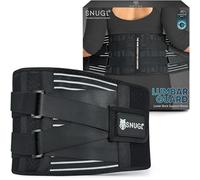 SNUGL Cinturón de Soporte Lumbar para Hombres y Mujeres | Faja para la Espalda Baja para Ciática, Hernias Discales y Corrección de Postura | Alivio del Dolor y Soporte Postural (Negro, L)