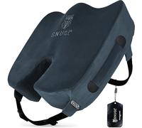 SNUGL Cojín Coxis - Almohada ortopédica de Espuma viscoelástica para Silla de Oficina, Coche, Embarazo, posparto, hemorroides y Soporte Lumbar ergonómico | (Gris Oscuro - Regular)