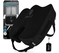 SNUGL Cojín Coxis - Almohada ortopédica de Espuma viscoelástica para Silla de Oficina, Coche, Embarazo, posparto, hemorroides y Soporte Lumbar ergonómico | (Nero - Grande)