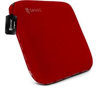 SNUGL Cojín de Sofá Espuma Viscoelástica - Retención de Forma, Terciopelo Hipoalergénico, Soporte Ergonómico, Funda Extraíble y Lavable, Ideal para Hogar y Sofá (Rojo)