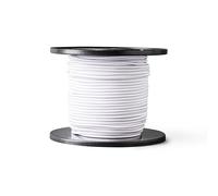 SNURO Cordón elástico de goma (4mm, 100M, Blanco) - Cordón de goma de calidad profesional - Resistente a la intemperie y reutilizable - Fuerza de rotura 40kg