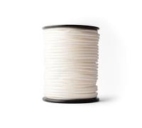 SNURO Cuerda de nailon (4 mm, 50 m, color blanco) - Cuerda fina de Paracord de poliamida trenzada robusta, resistente al desgaste y fuerte, fuerza de rotura 275 kg