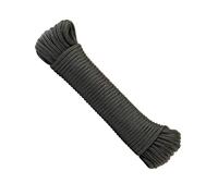 SNURO Cuerda de nylon (4 mm, 20 M, negro) - Paracord de poliamida trenzada para cualquier aplicación - Resistente al desgaste y fuerte - Fuerza de rotura 275kg