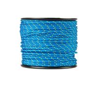 SNURO Cuerda de polipropileno (2 mm, 100 m, azul con amarillo y verde) - Cuerda trenzada - Paracord ligero para exteriores, supervivencia y jardín - Fuerza de rotura 71kg