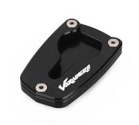 SNWDBH Almohadilla para Pata De Cabra Motocicleta para H&Onda Varadero XL1000V XL125V XL 1000 125 V 2001-2011 2010 Extensor Placa De Soporte Lateral Ampliador pie Apoyo(Negro,X2)